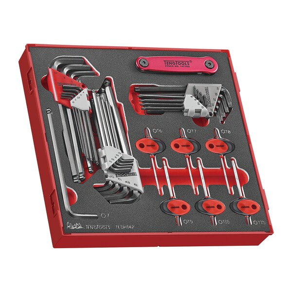 TEDHT42 - 42 Piece Hex and TX Key Set in EVA Tray